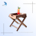 High quality coffee server wooden Small folding table